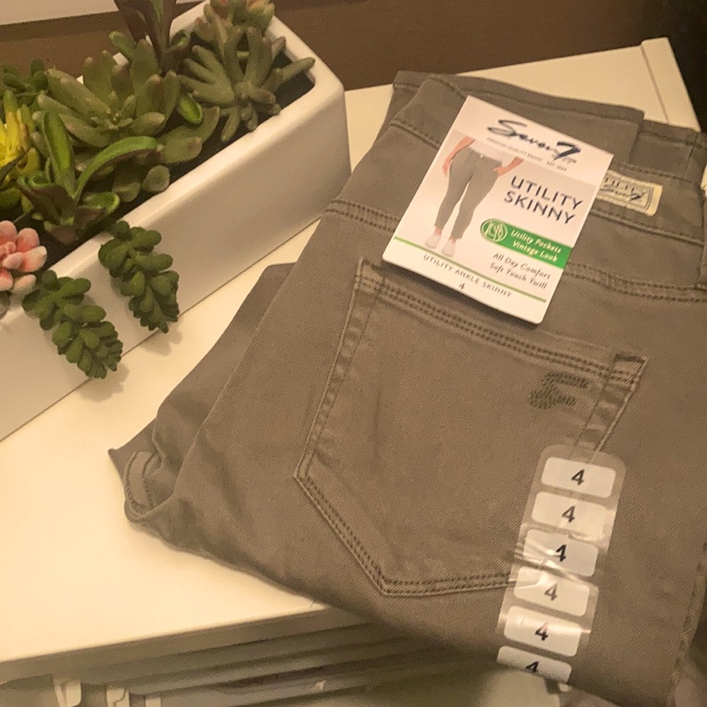 Army green skinny jeans